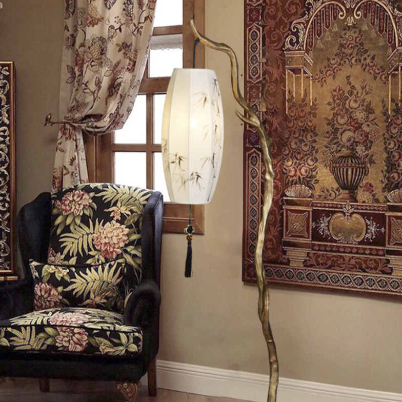 Oriental Bamboo Floor Lamp - A Touch of Asian Elegance