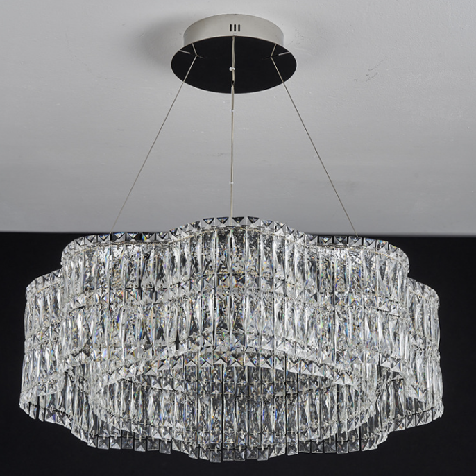 Modern Crystal Chandelier - Sleek and Stylish Design