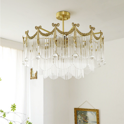 Elegant Baroque Chandelier with Crystal Accents - Luxurious and Timeless