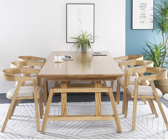 Rustic Wood Dining Table with Minimalist Design